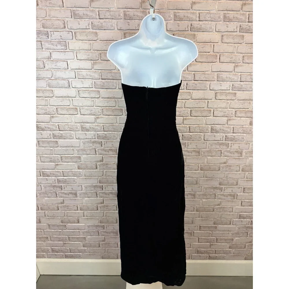 Jessica McClintock for Gunne Sax Dress, Black/gold, 8, Used - Excellent - Picture 2 of 7